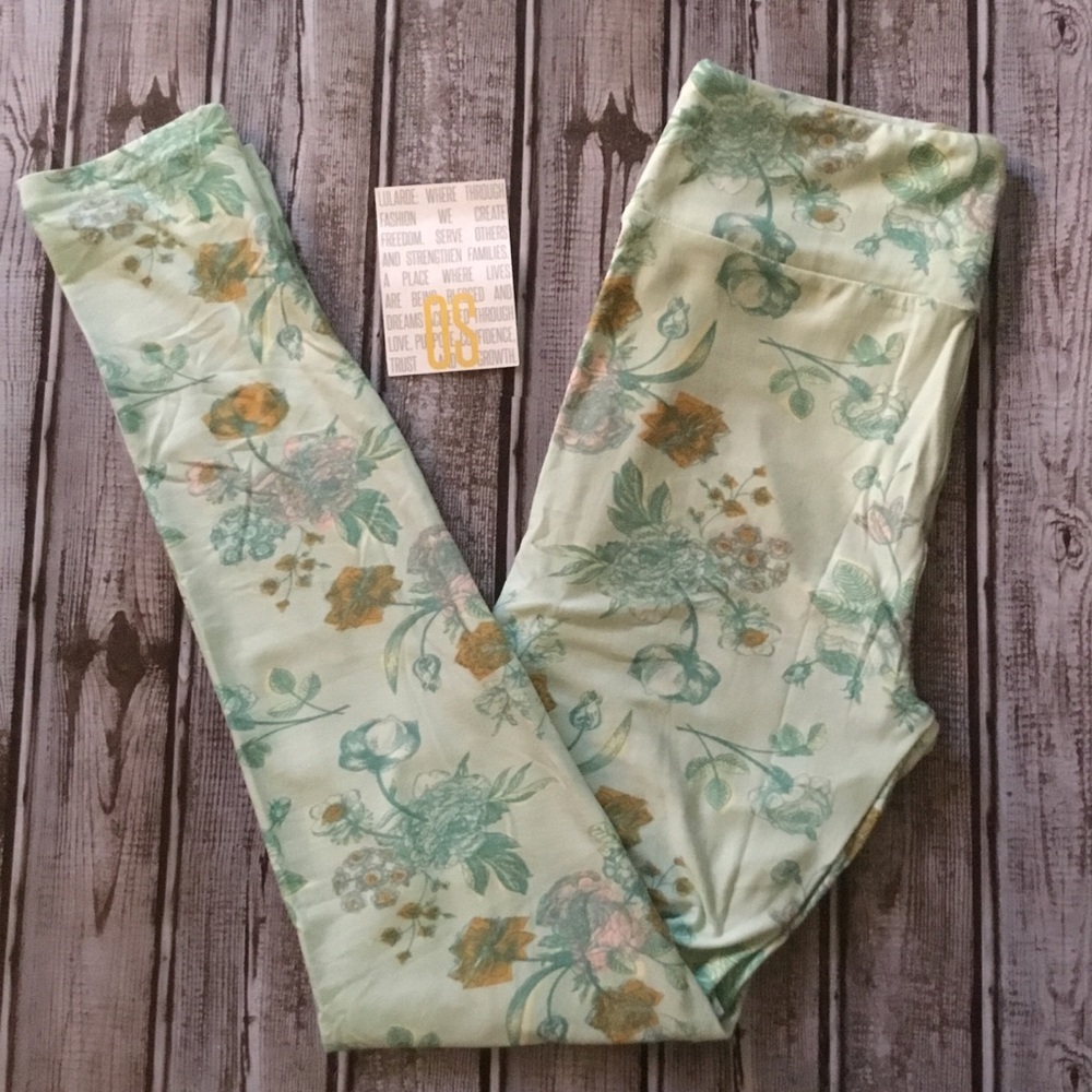๐ฅ3 for $18๐ฅ One Size NEW Floral Lularoe Leggings - Picture 1 of 4